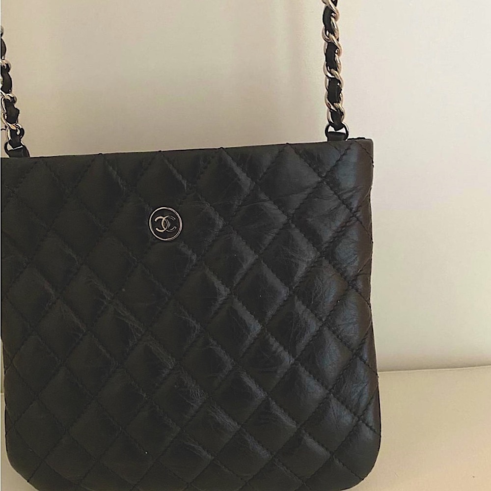 Chanel Black Quilted Crossbody Bag with Gold Chain $2000 - Picture 7 of 9